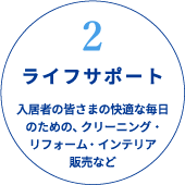 2ライフサポート　入居者の皆さまの快適な毎日のための、クリーニング・リフォーム・インテリア販売など
